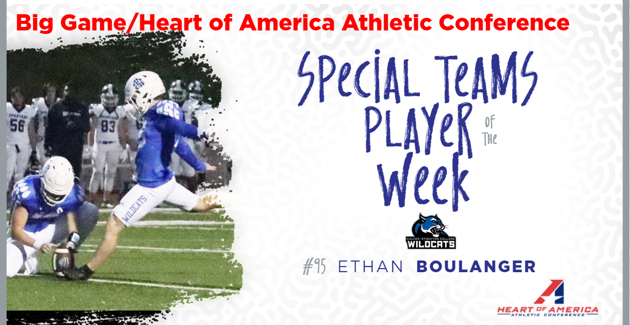 Ethan Boulanger Named the Big Game Special Teams Player of the Week