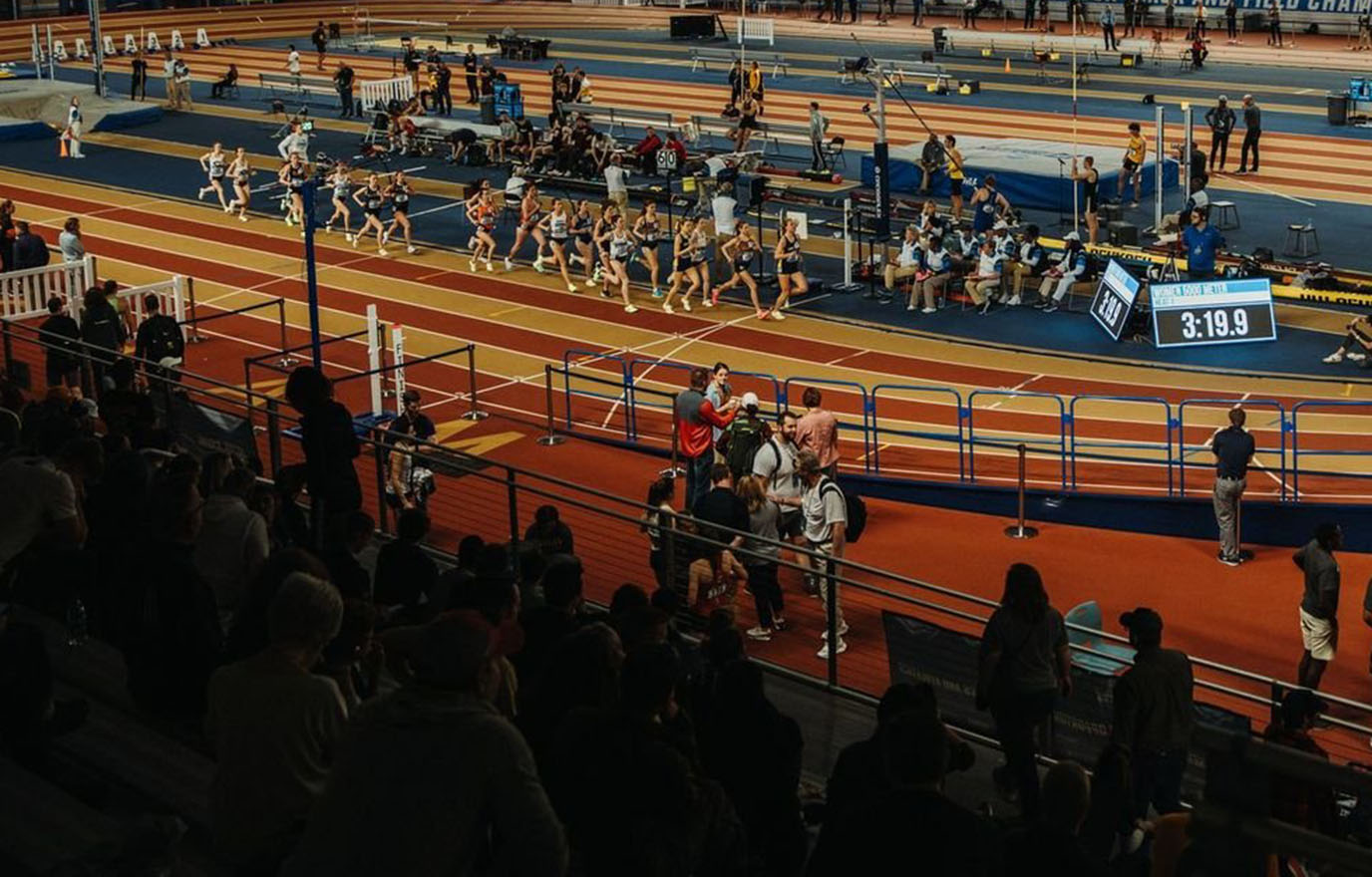 Men Set Four School Records, Win Eight Events; Women Capture Three Events at First Indoor Meet